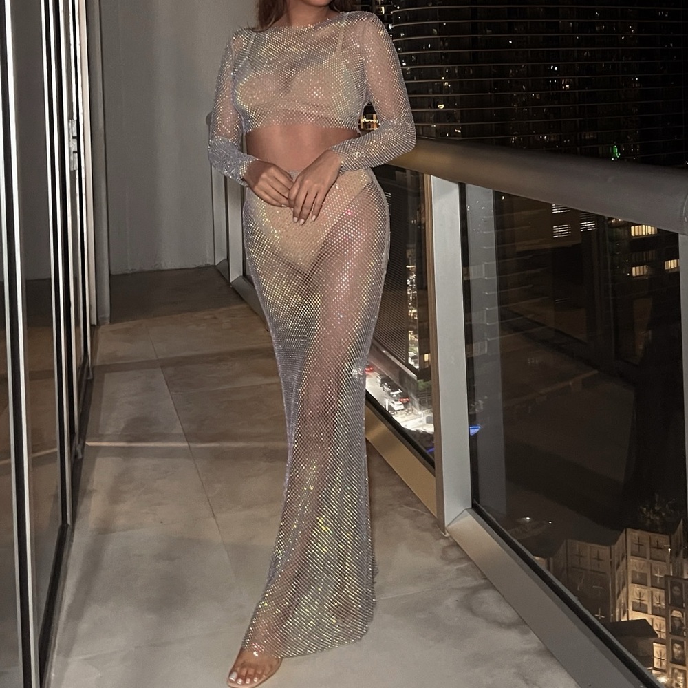 ZARA Rhinestone Set *WORN ONCE* - Picture 2 of 4